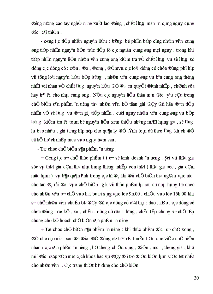 image for page Nghiên cứu và khảo sát công tác cung ứng nguyên liệu và tổ chức sản xuất sản phẩm tại bộ phận bếp của một số cơ sở