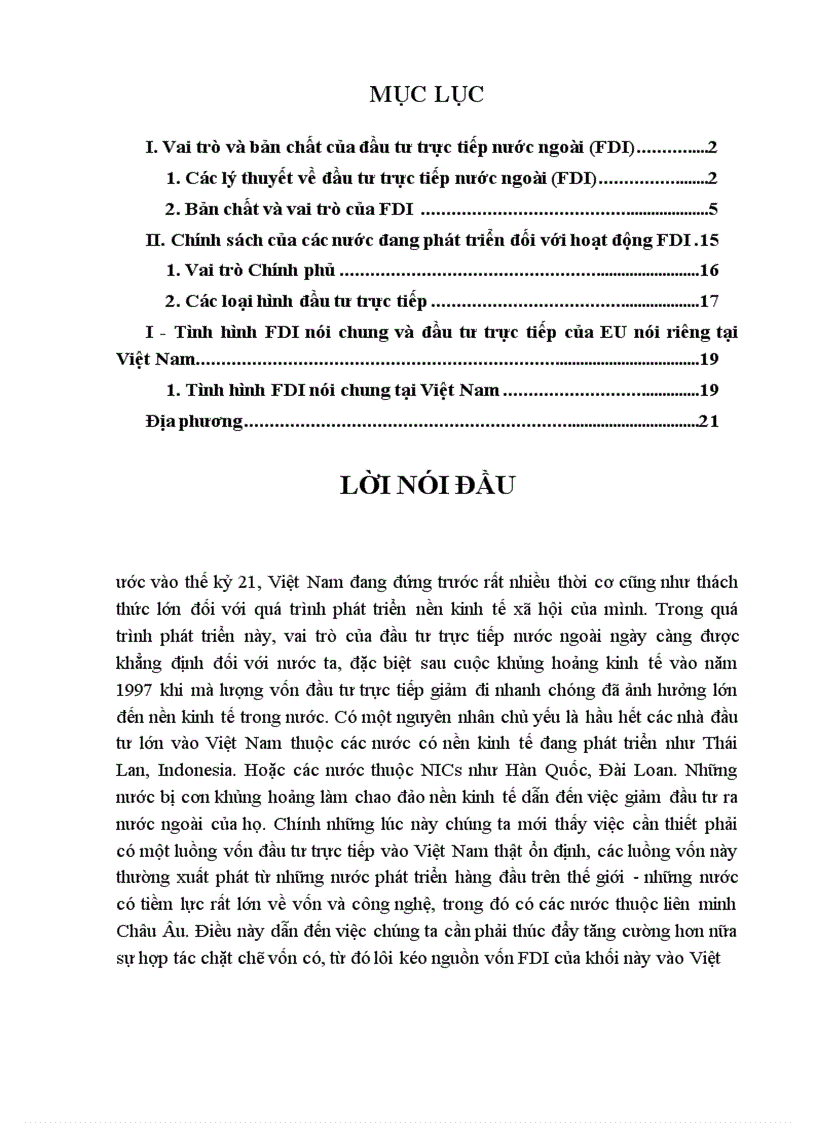 Một số giải pháp nhằm tăng cường thu hút đầu tư trực tiếp của EU vào Việt Nam 1