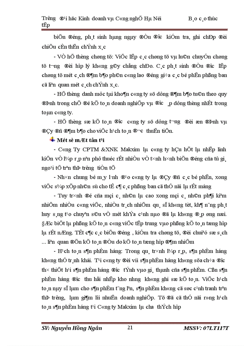 image for page Báo cáo thực tập tổng hợp tại công ty cổ phần thương mại và xuất nhập khẩu Makxim Việt Nam