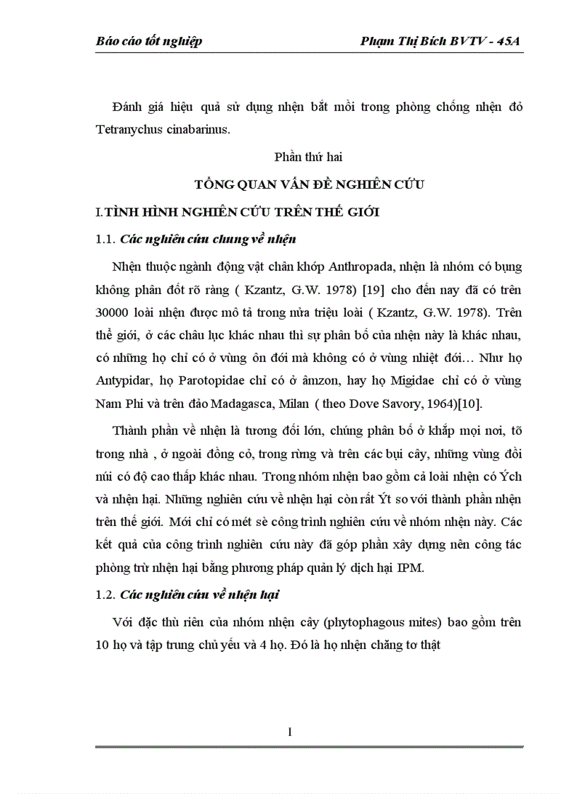 Nghiên cứu khả năng nhân nuôi và sử dụng nhện bắt mồi Amblyseius sp trong phòng chống nhện đỏ Tetranychus cinnabarinus Kochs