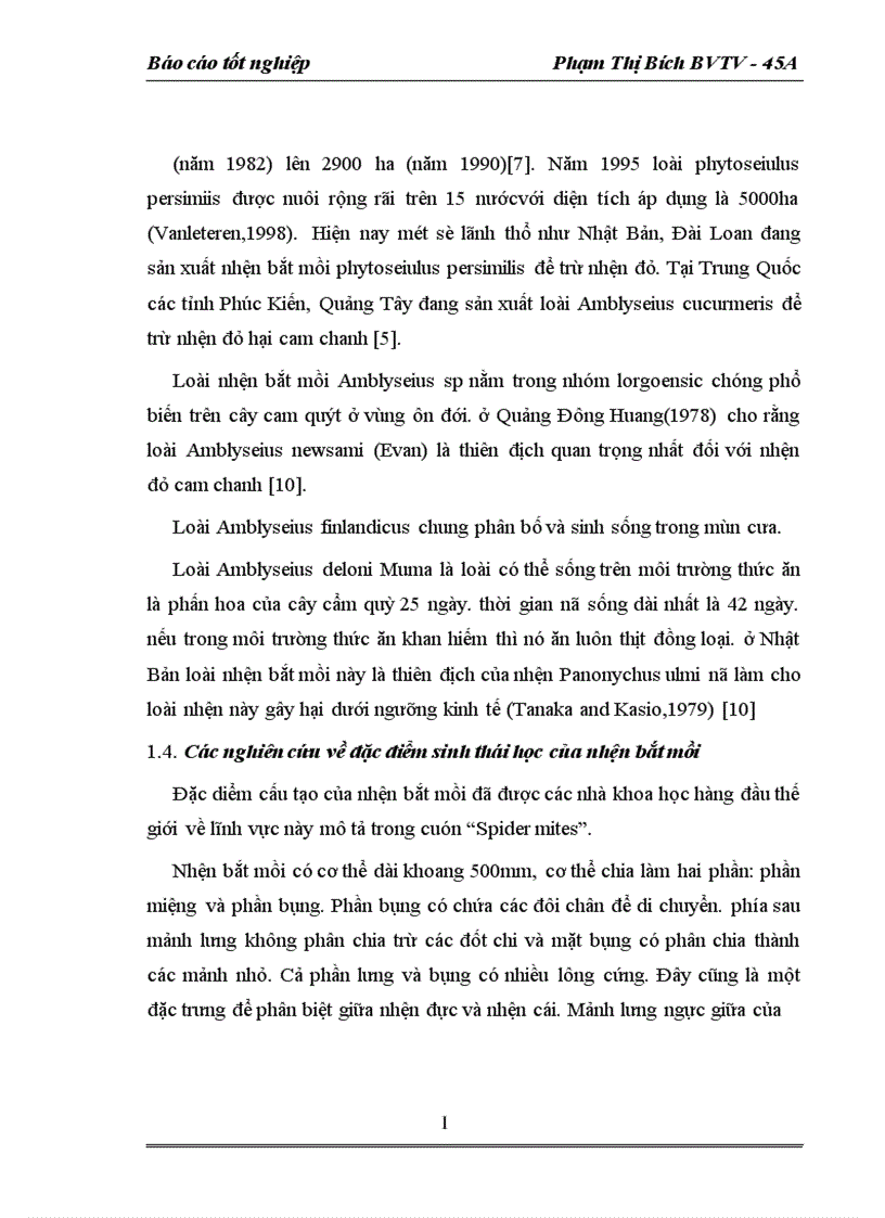 image for page Nghiên cứu khả năng nhân nuôi và sử dụng nhện bắt mồi Amblyseius sp trong phòng chống nhện đỏ Tetranychus cinnabarinus Kochs