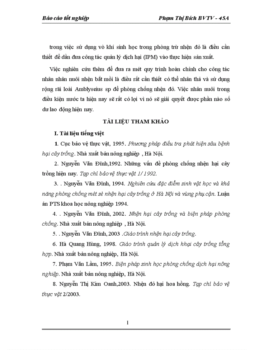 image for page Nghiên cứu khả năng nhân nuôi và sử dụng nhện bắt mồi Amblyseius sp trong phòng chống nhện đỏ Tetranychus cinnabarinus Kochs