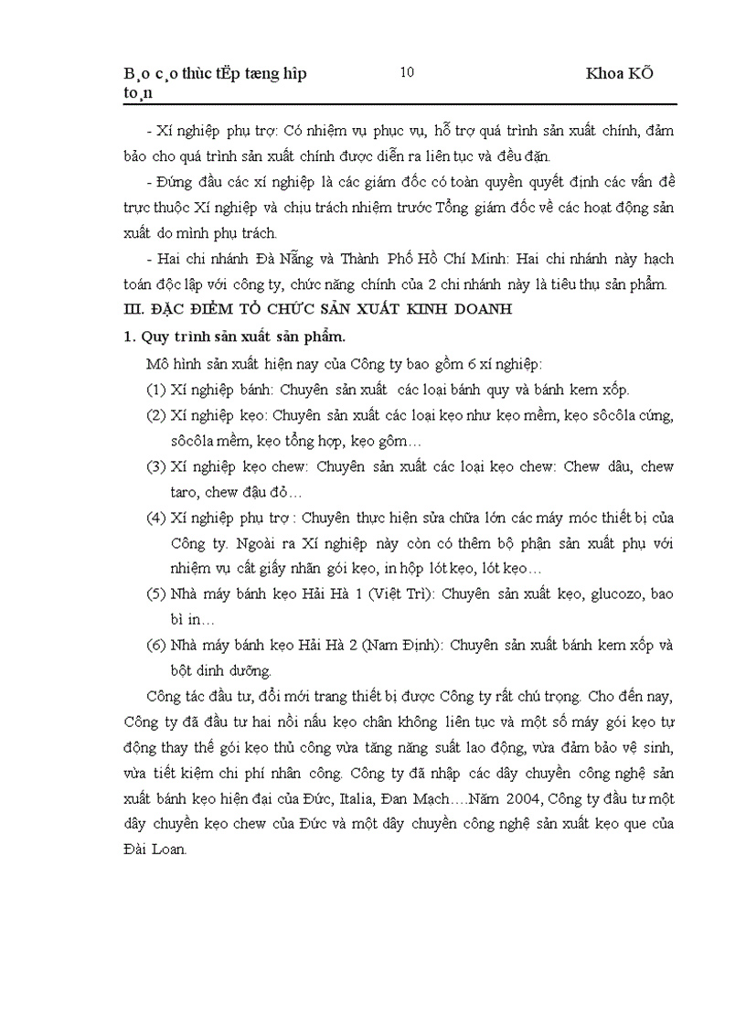 image for page Báo cáo thực tập tổng hợp tại Công ty cổ phần bánh kẹo Hải Hà 1