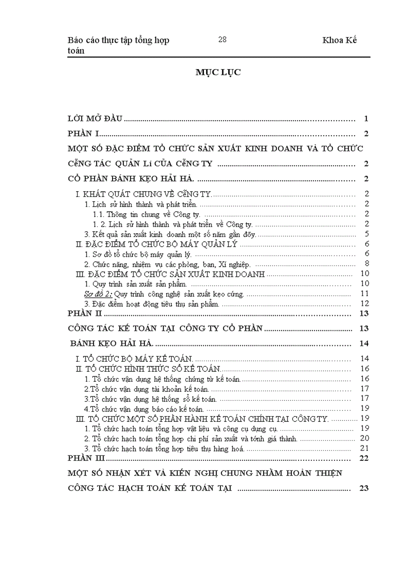 image for page Báo cáo thực tập tổng hợp tại Công ty cổ phần bánh kẹo Hải Hà 1