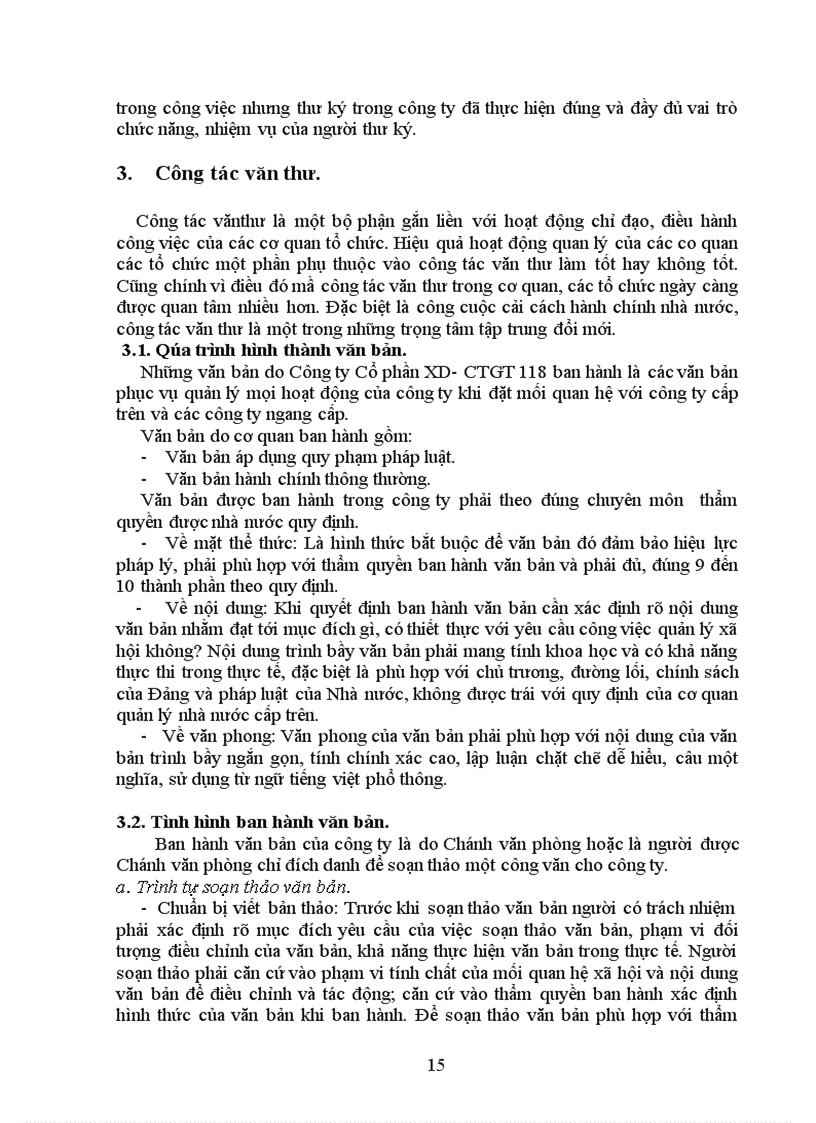 image for page Tình hình thực tế của công ty nói chung và công tác thư ký văn thư lưu trữ nói riêng