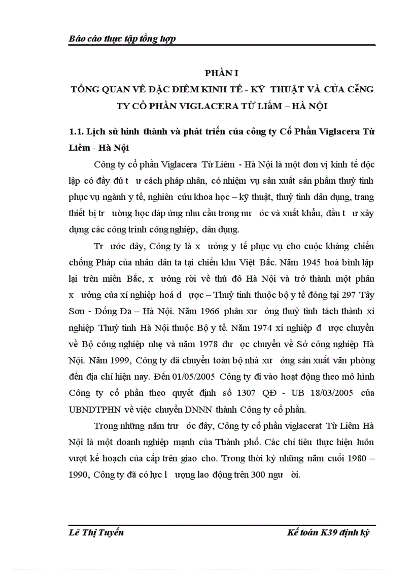 image for page Tổ chức bộ máy kế toán và hệ thống kế toán tại công ty cổ phần Viglacera Từ Liêm Hà Nội
