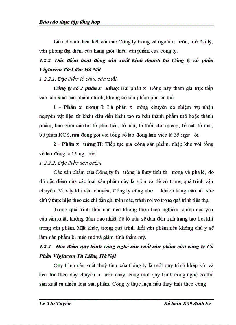 image for page Tổ chức bộ máy kế toán và hệ thống kế toán tại công ty cổ phần Viglacera Từ Liêm Hà Nội