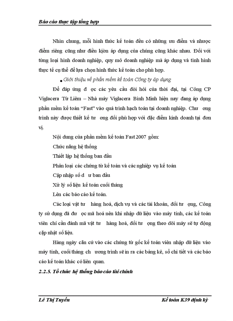 image for page Tổ chức bộ máy kế toán và hệ thống kế toán tại công ty cổ phần Viglacera Từ Liêm Hà Nội