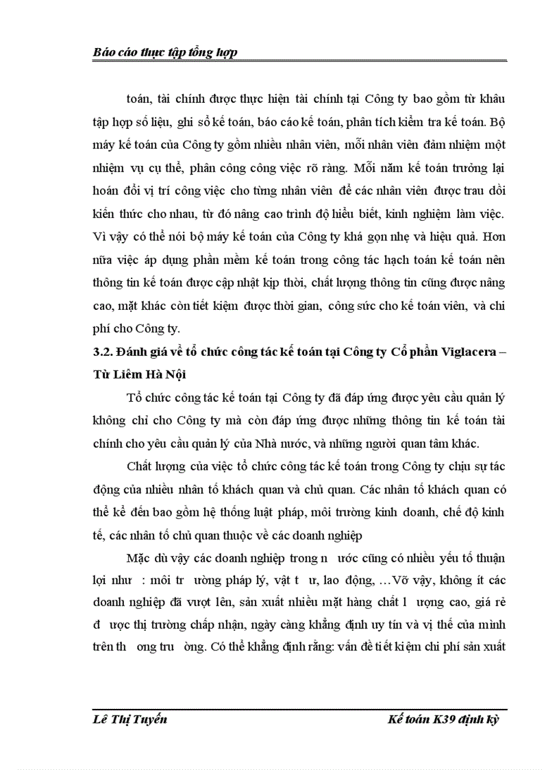 image for page Tổ chức bộ máy kế toán và hệ thống kế toán tại công ty cổ phần Viglacera Từ Liêm Hà Nội