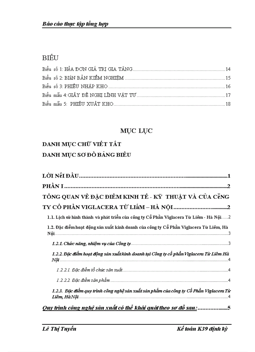 image for page Tổ chức bộ máy kế toán và hệ thống kế toán tại công ty cổ phần Viglacera Từ Liêm Hà Nội