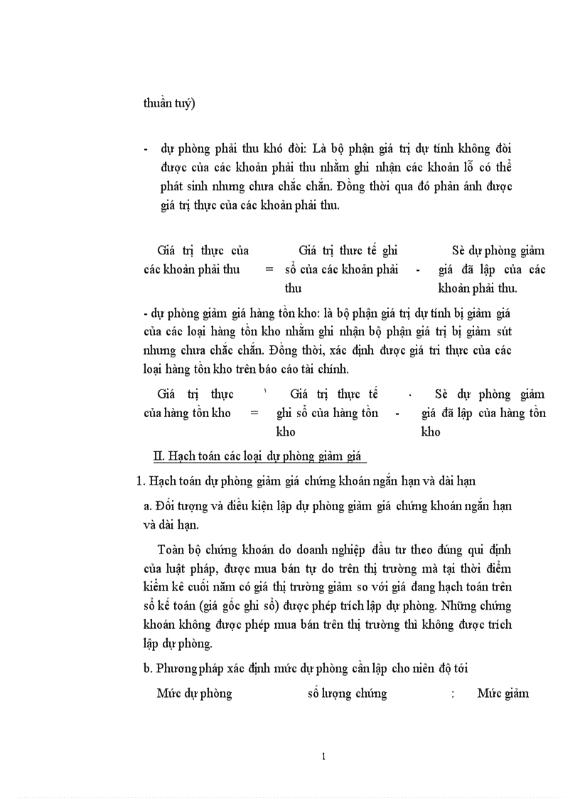 image for page Phương pháp hạch toán các loại dự phòng của các doanh nghiệp trong cơ chế thị trường 1
