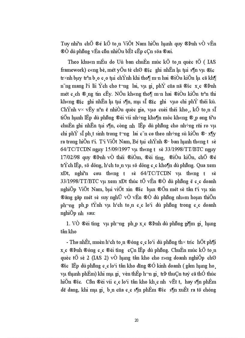 image for page Phương pháp hạch toán các loại dự phòng của các doanh nghiệp trong cơ chế thị trường 1