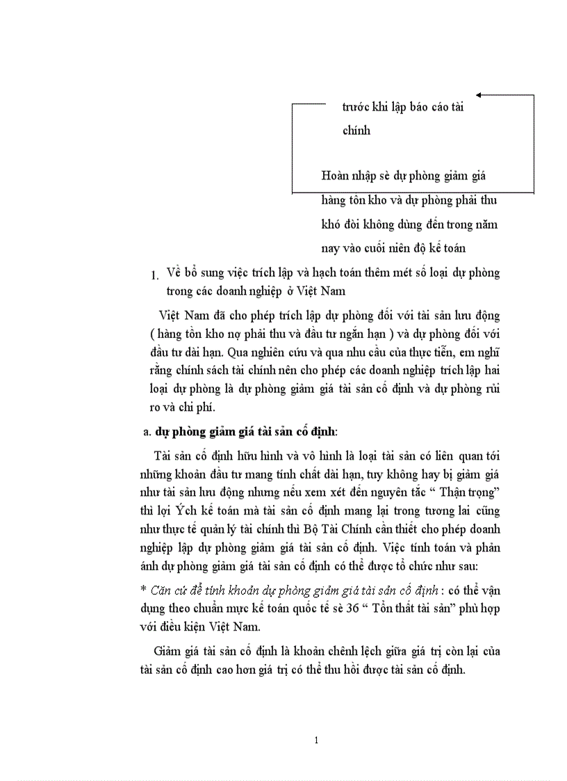 image for page Phương pháp hạch toán các loại dự phòng của các doanh nghiệp trong cơ chế thị trường 1