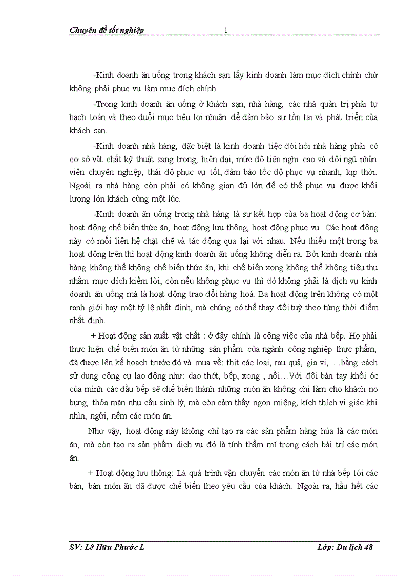 image for page Biện pháp thu hút khách trong kinh doanh tiệc tại nhà hàng Hoa Sen 6 thuộc công ty cổ phần du lịch Kim Liên