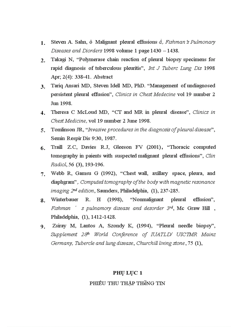 image for page Nghiên cứu kỹ thuật sinh thiết màng phổi bằng kim Castelain ở bệnh nhân tràn dịch màng phổi ít tại khoa Hô Hấp Bệnh viện Bạch Mai