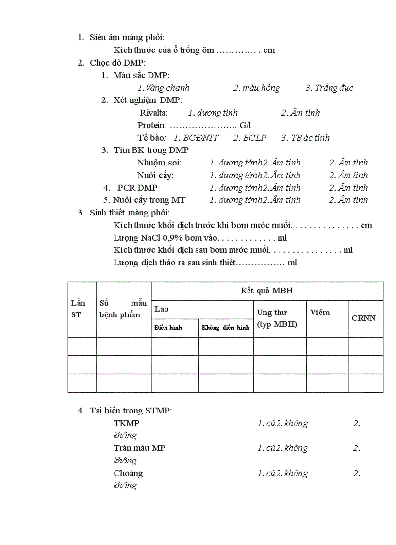 image for page Nghiên cứu kỹ thuật sinh thiết màng phổi bằng kim Castelain ở bệnh nhân tràn dịch màng phổi ít tại khoa Hô Hấp Bệnh viện Bạch Mai