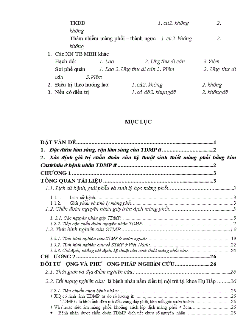 image for page Nghiên cứu kỹ thuật sinh thiết màng phổi bằng kim Castelain ở bệnh nhân tràn dịch màng phổi ít tại khoa Hô Hấp Bệnh viện Bạch Mai