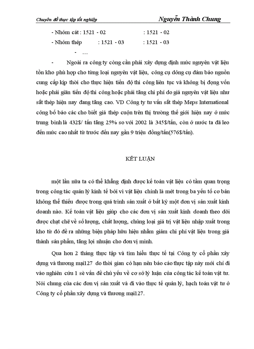 image for page Hoàn thiện công tác kế toán nguyên vật liệu và công cụ dụng cụ tại Công ty cổ phần xây dựng và thương mại127 1
