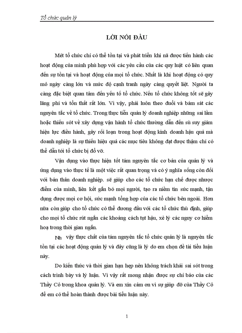 image for page Nguyên tắc chung về tổ chức quản lý