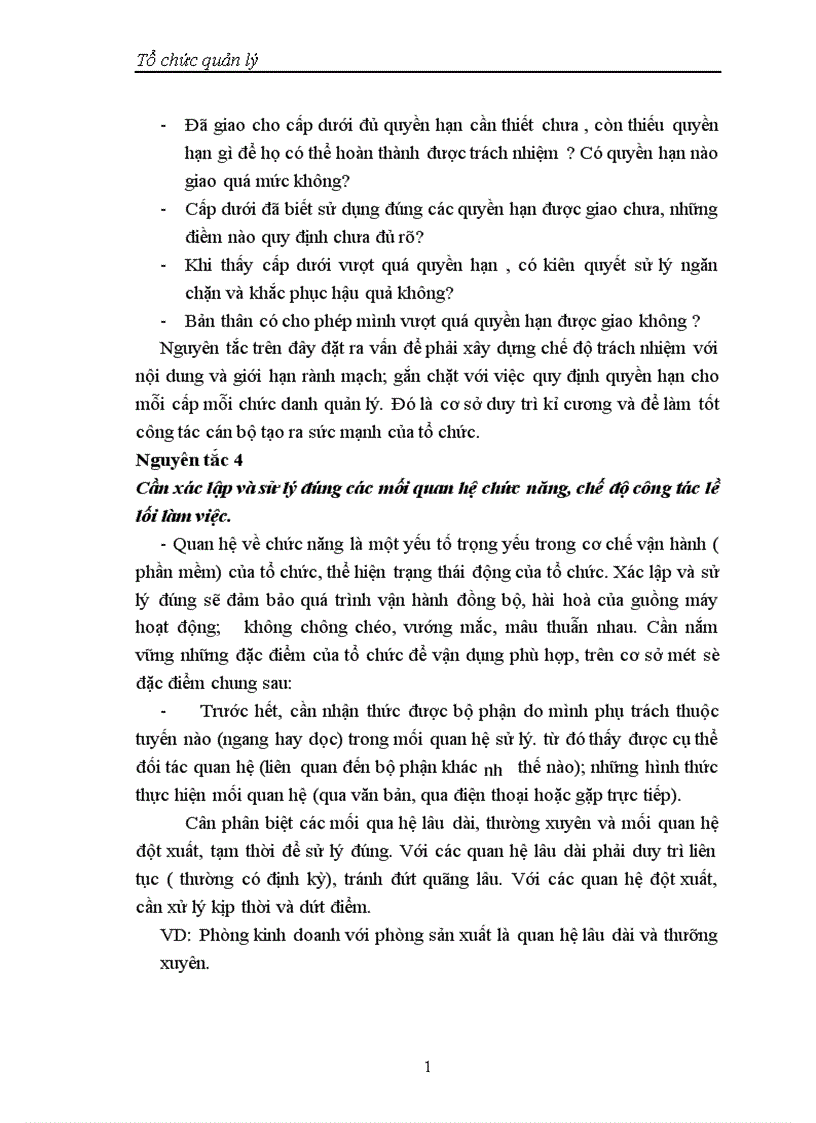 image for page Nguyên tắc chung về tổ chức quản lý