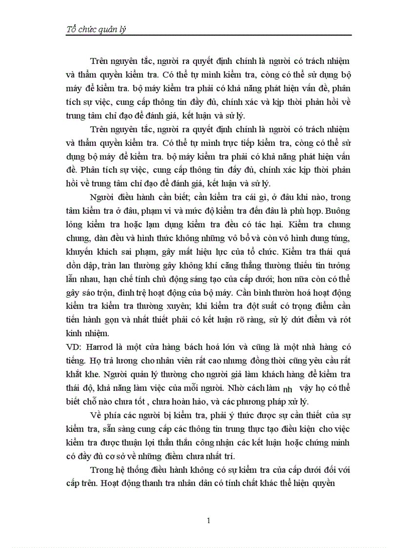 image for page Nguyên tắc chung về tổ chức quản lý