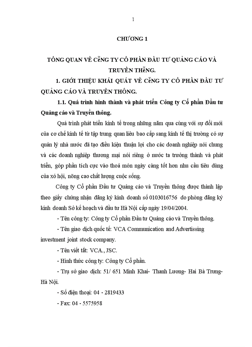 image for page Hoàn thiện công tác kế toán bán hàng và xác định kết quả kinh doanh tại công ty cổ phần đầu tư quảng cáo và truyền thông 1