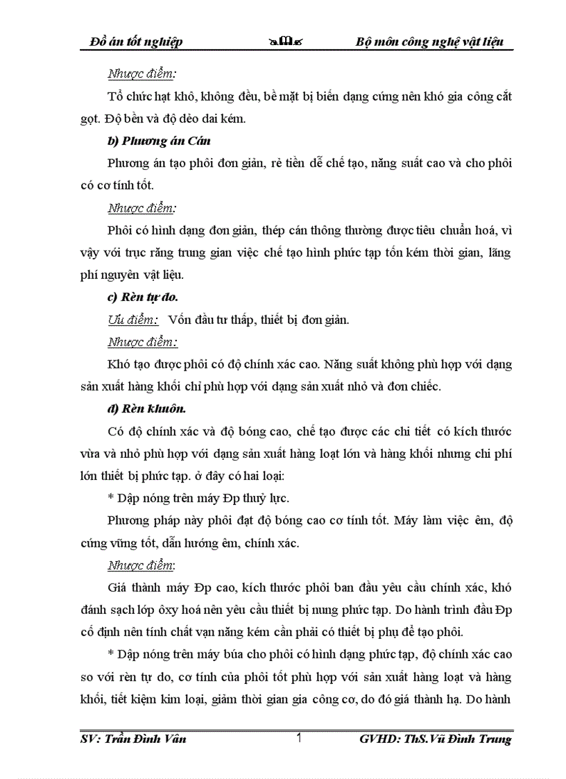 image for page Thiết kế công nghệ dập và quy trình công nghệ gia công trục răng