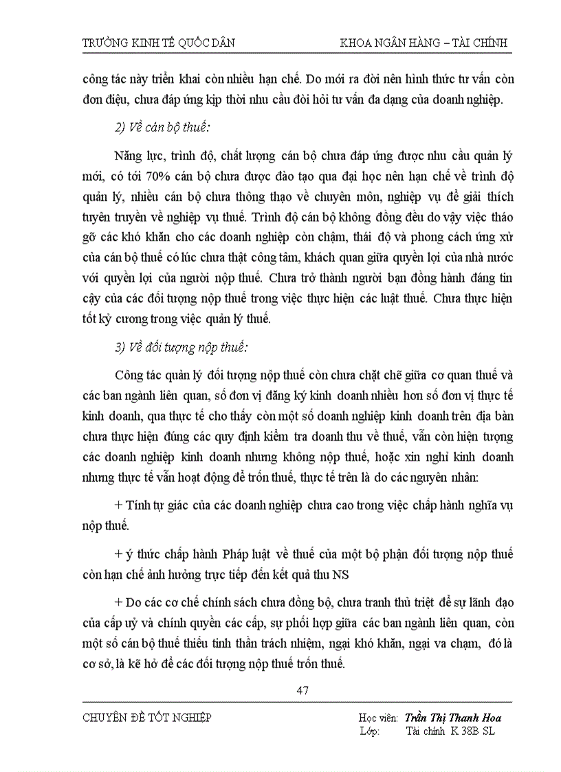 image for page Tăng cường quản lý thu thuế GTGT đối với các doanh nghiệp ngoài quốc doanh trên địa bàn Huyện Mộc Châu Tỉnh Sơn La 1