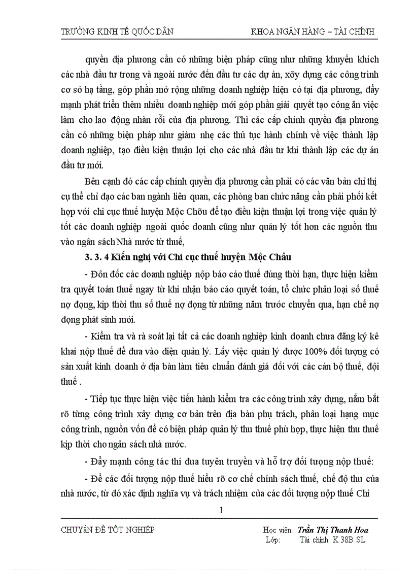 image for page Tăng cường quản lý thu thuế GTGT đối với các doanh nghiệp ngoài quốc doanh trên địa bàn Huyện Mộc Châu Tỉnh Sơn La 1