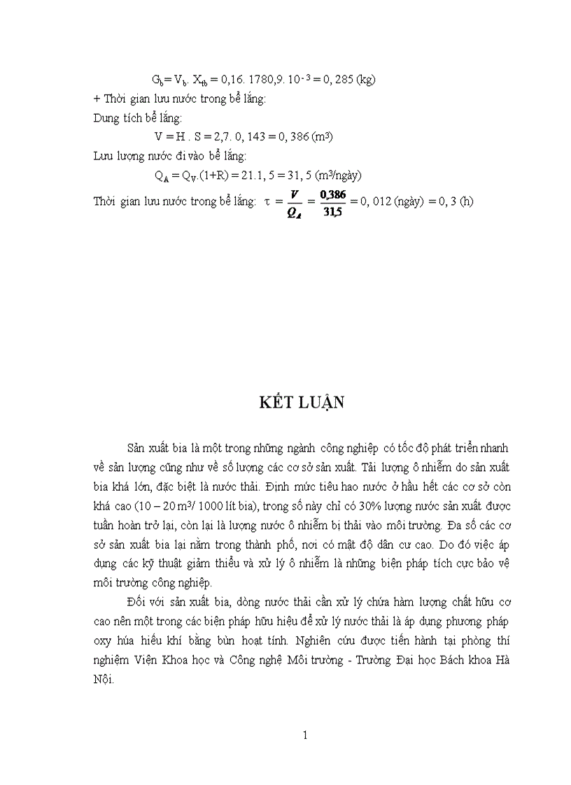 image for page Bước đầu nghiên cứu hiệu quả của thiết bị hợp khối trong xử lý nước thải của sản xuất bia