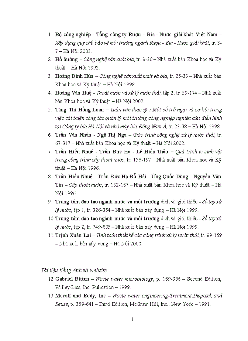 image for page Bước đầu nghiên cứu hiệu quả của thiết bị hợp khối trong xử lý nước thải của sản xuất bia