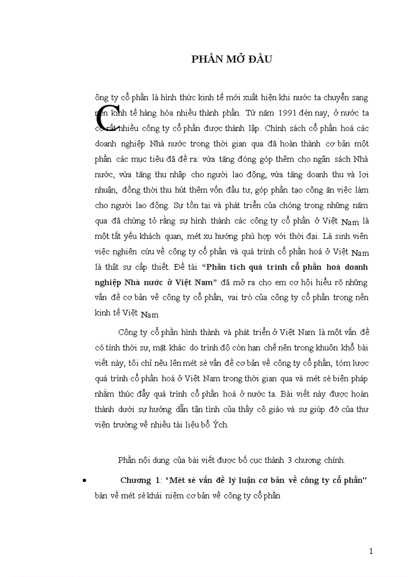 image for page Phân tich quá trình cổ phần hoá doanh nghiệp Nhà nước ở Việt Nam 1