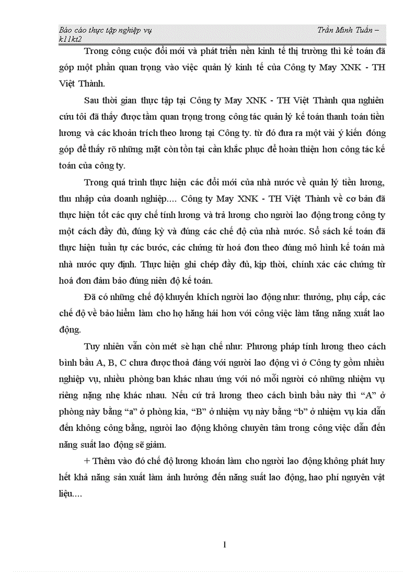 image for page Báo cáo thực tập tốt nghiệp tại Công ty may xuất nhập khẩu tổng hợp Việt Thành