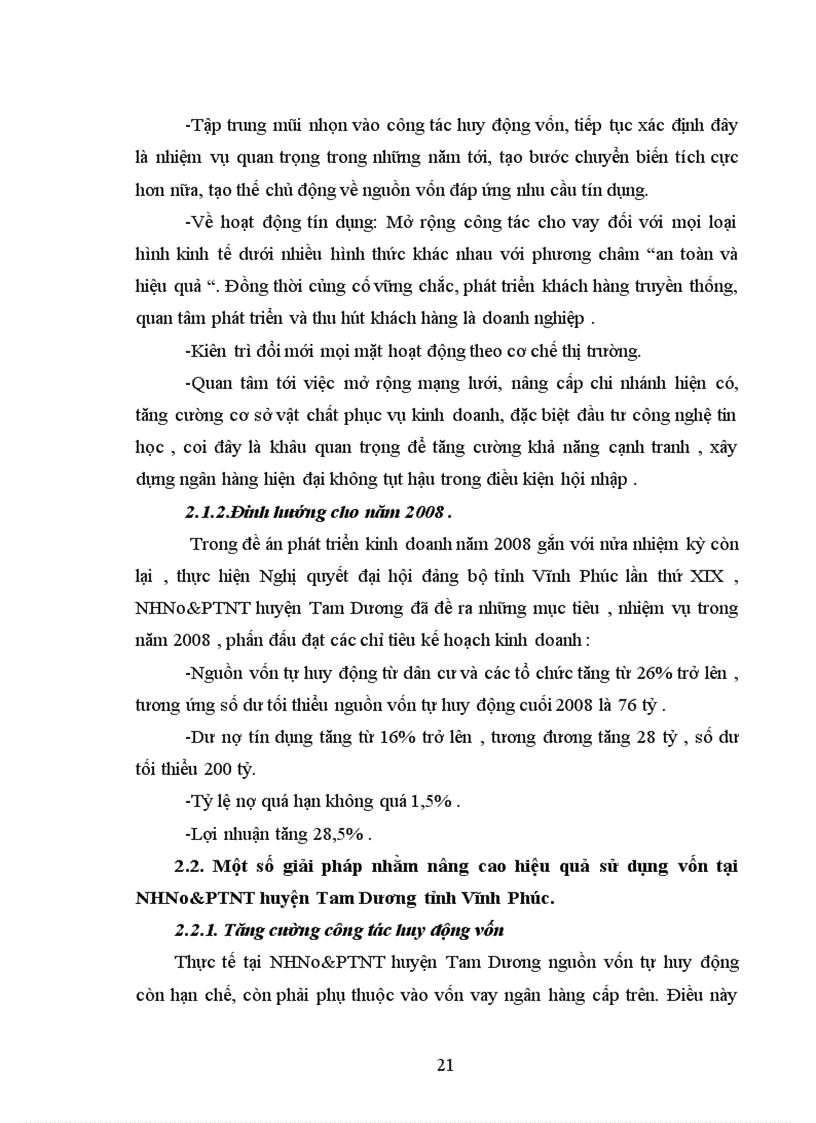 image for page Giải pháp nâng cao hiệu quả sử dụng vốn tại NHNo PTNT huyện Tam Dương tỉnh Vĩnh Phúc 1
