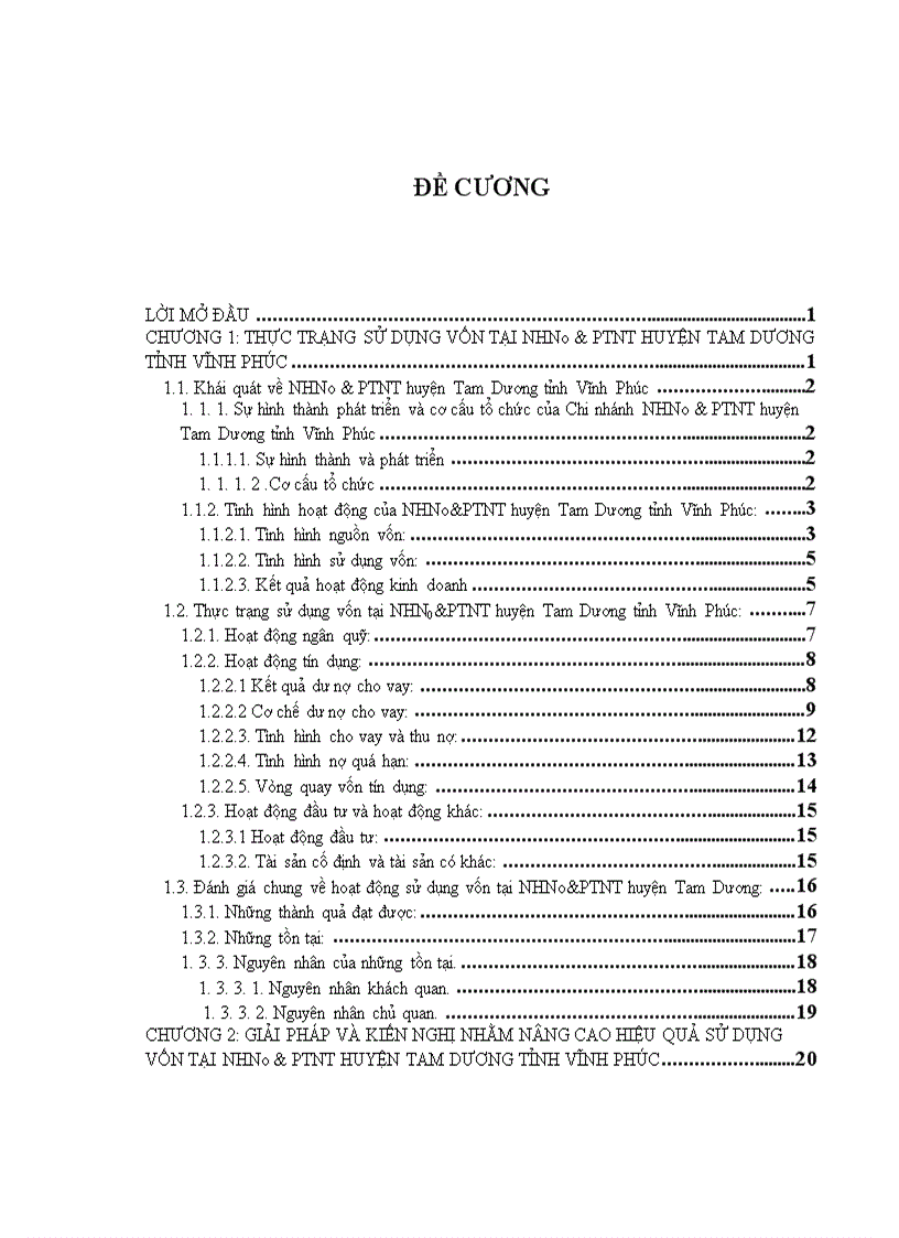 image for page Giải pháp nâng cao hiệu quả sử dụng vốn tại NHNo PTNT huyện Tam Dương tỉnh Vĩnh Phúc 1