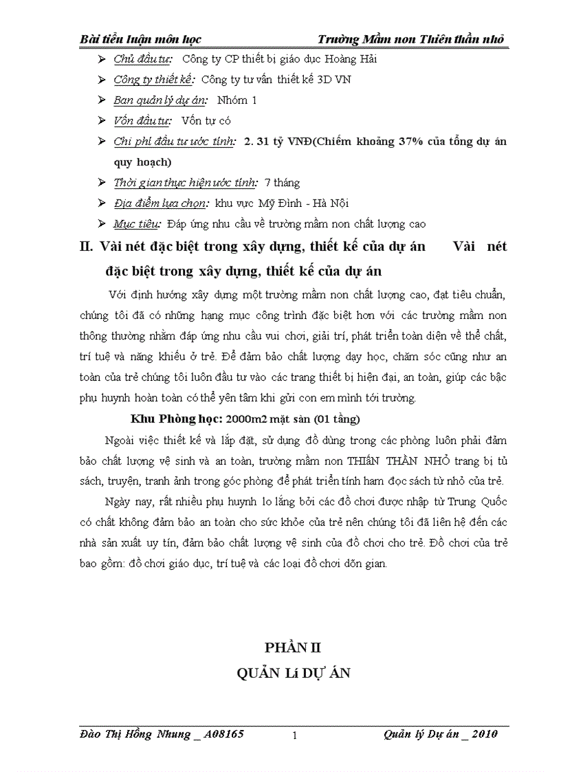 image for page Dự án quy hoạch khu nhà học của trường mầm non thiên thần nhỏ 1