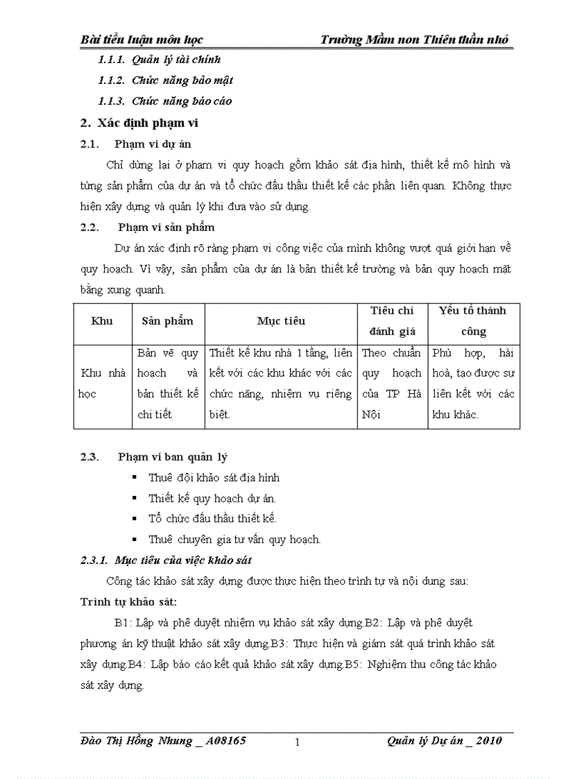 image for page Dự án quy hoạch khu nhà học của trường mầm non thiên thần nhỏ 1