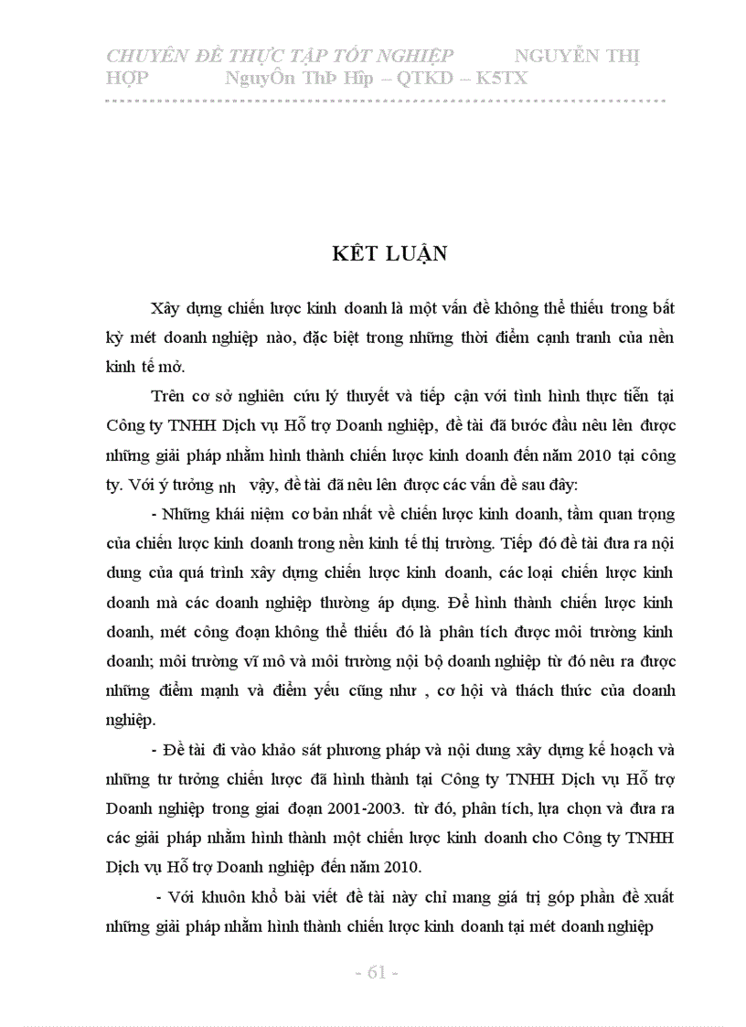 image for page Một số giải pháp góp phần xây dựng chiến lược kinh doanh tại Công ty TNHH Dịch vụ Hỗ trợ Doanh nghiệp 1