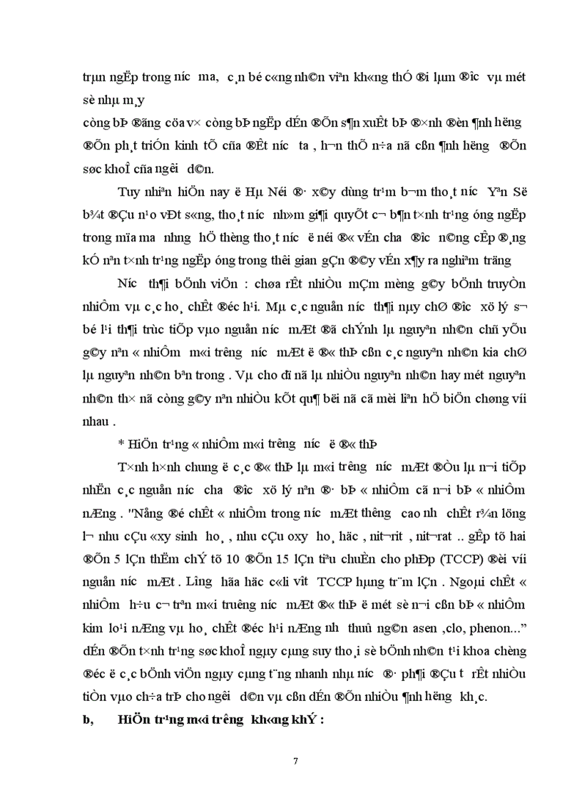 image for page Thực trạng môi trường đô thị nước ta hậu quả của mức độ ô nhiễm