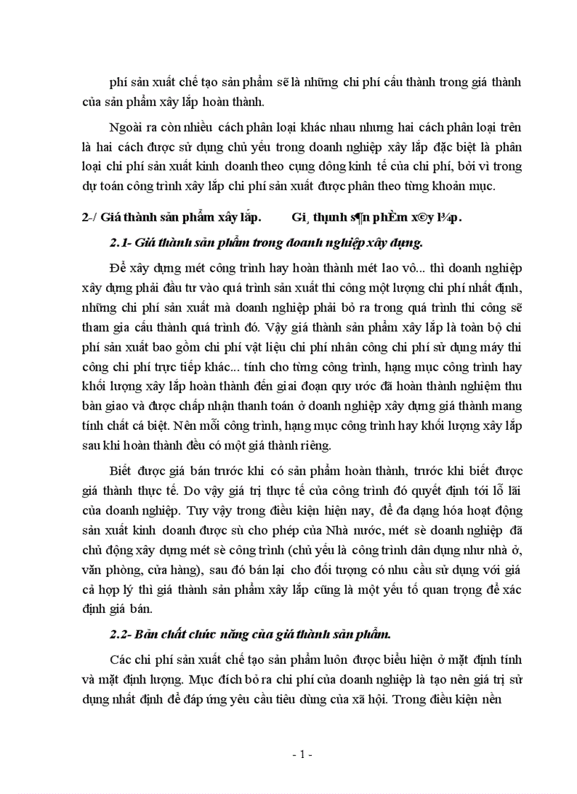 image for page Kế toán tập hợp chi phí sản xuất và tính giá thành sản phẩm xây lắp ở Công ty xây dựng số 1 1