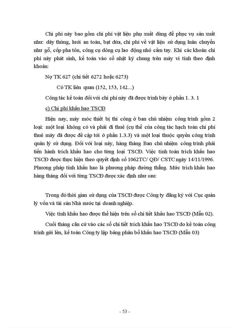 image for page Kế toán tập hợp chi phí sản xuất và tính giá thành sản phẩm xây lắp ở Công ty xây dựng số 1 1