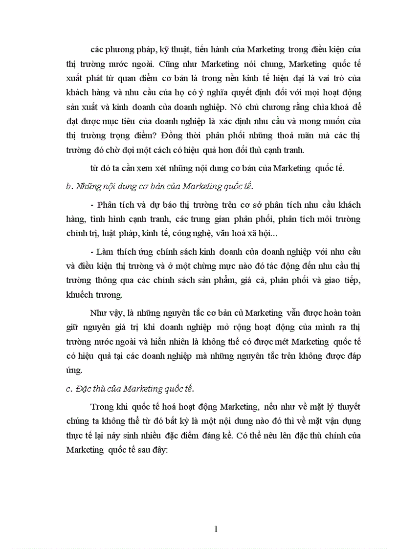 Một số biện pháp Marketing nhằm nâng cao hiệu quả hoạt động xuất khẩu tại Công ty xuất nhập khẩu Hà Tây 1