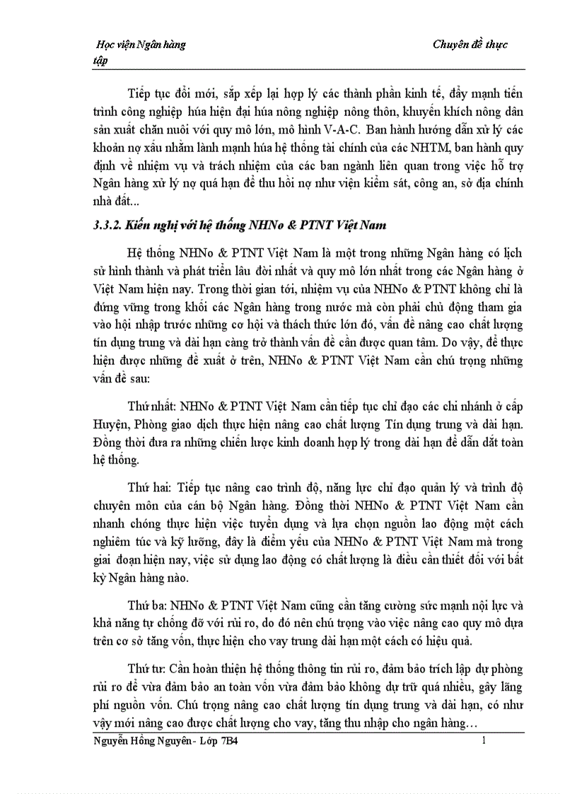 image for page Giải pháp nâng cao chất lượng tín dụng trung và dài hạn tại NHNo PTNT huyện Sóc Sơn