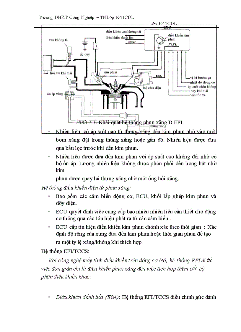 image for page Chức năng tự chẩn đoán của ecu