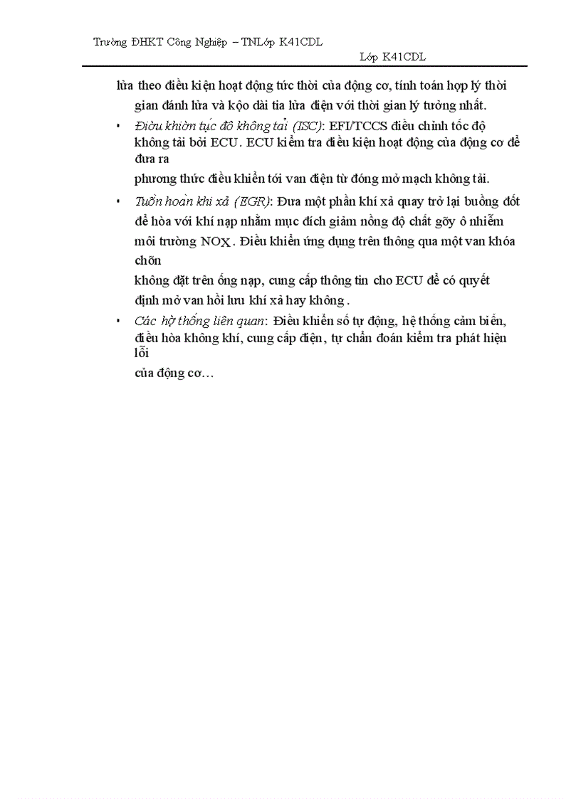 image for page Chức năng tự chẩn đoán của ecu