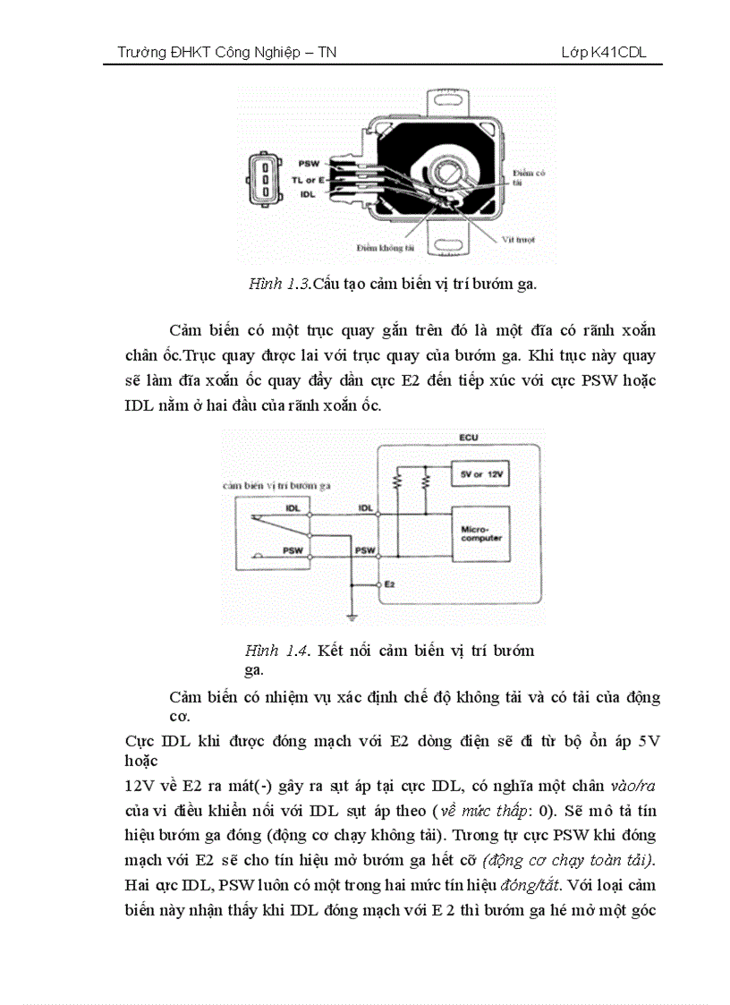 image for page Chức năng tự chẩn đoán của ecu