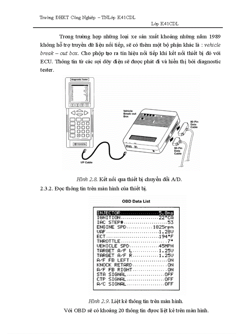 image for page Chức năng tự chẩn đoán của ecu
