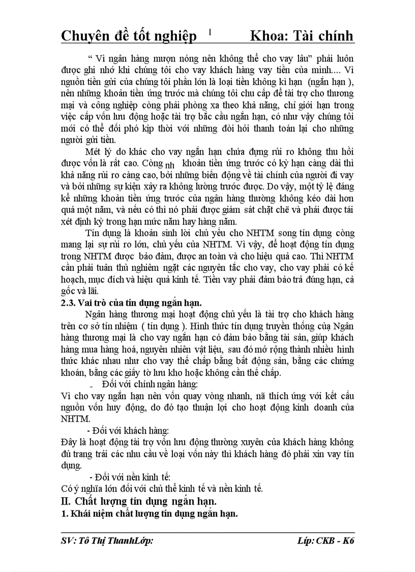 image for page Giải pháp nâng cao chất lượng hoạt động tín dụng ngắn hạn tại Sở giao dịch I Ngân hàng đầu tư và phát triển Việt Nam 1