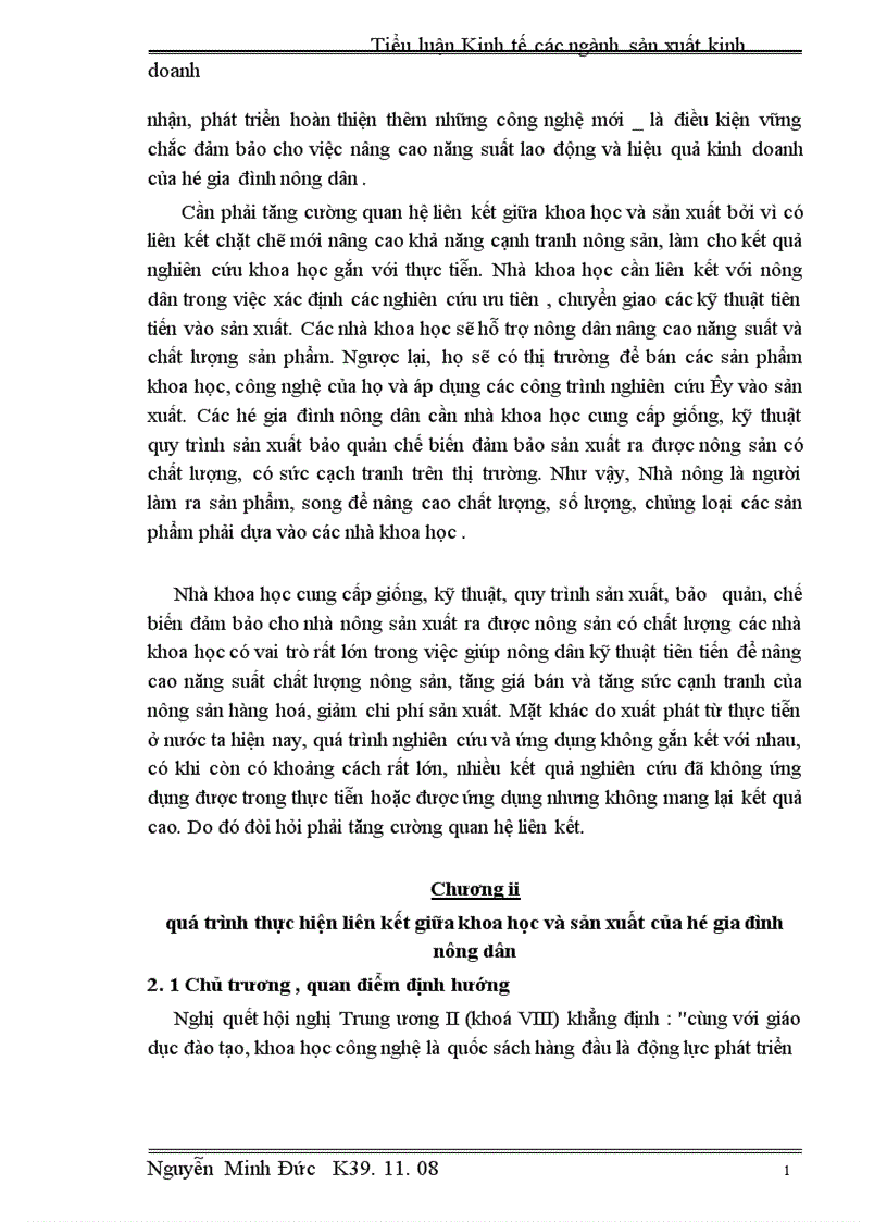 image for page Tăng cường quan hệ liên kết giữa khoa học và sản xuất của hộ gia đình nông dân nước ta