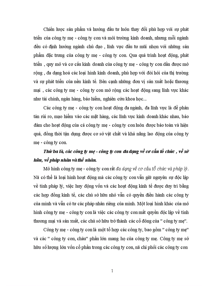 image for page Tính tất yếu khách quan và con đường hình thành công ty mẹ công ty con ở Việt Nam 1